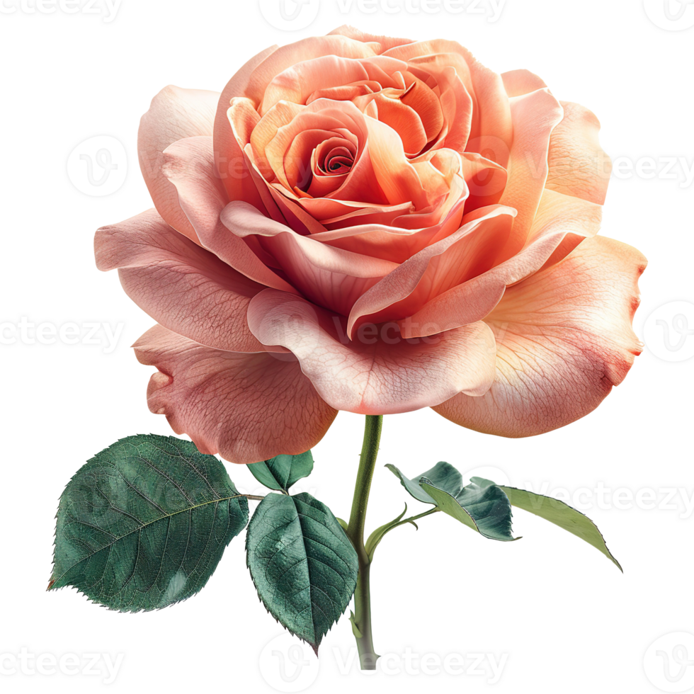 AI generated Rose flower isolated on transparent background png