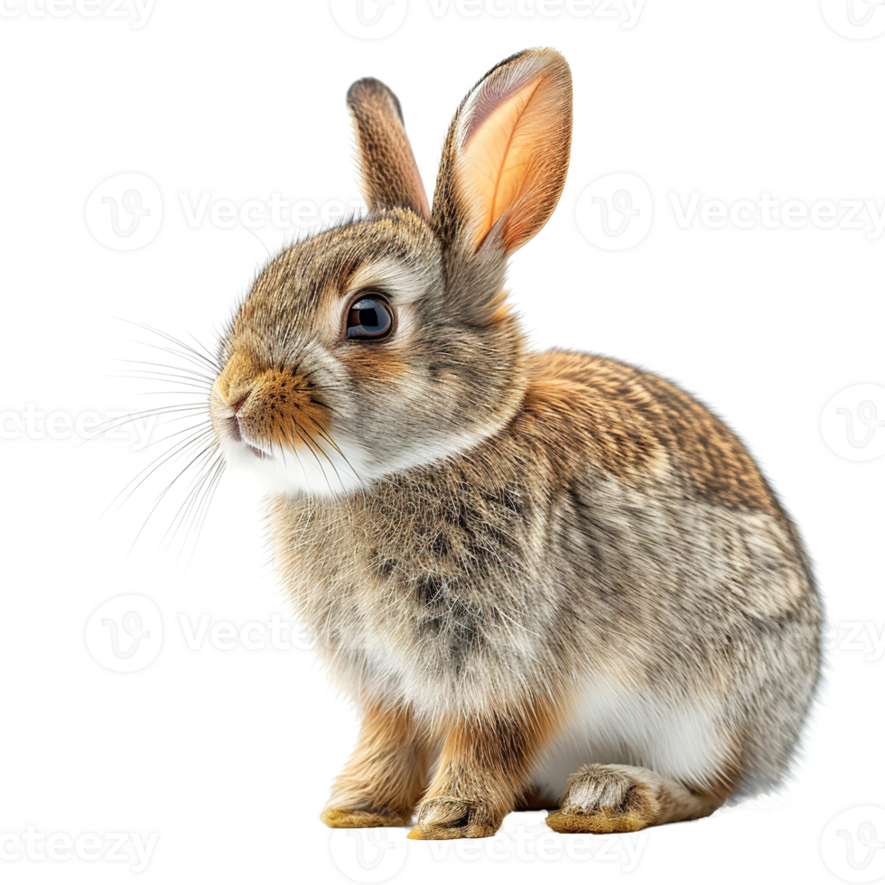 AI generated Cute rabbit isolated on transparent background png