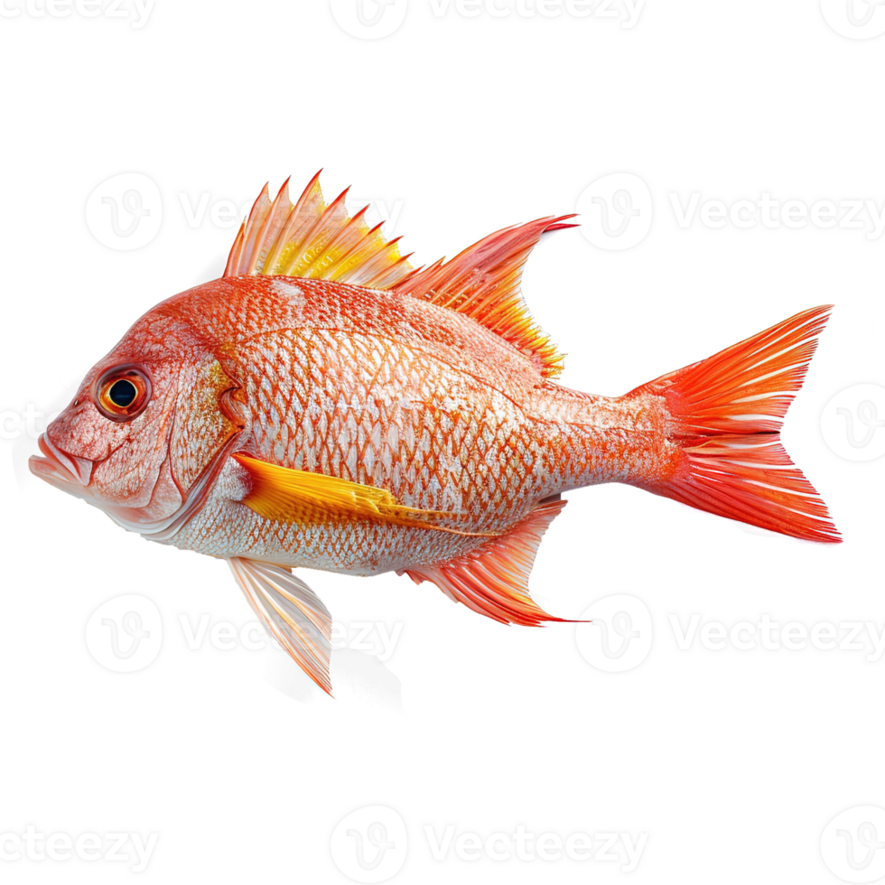 AI generated Red snapper fish isolated on transparent background png