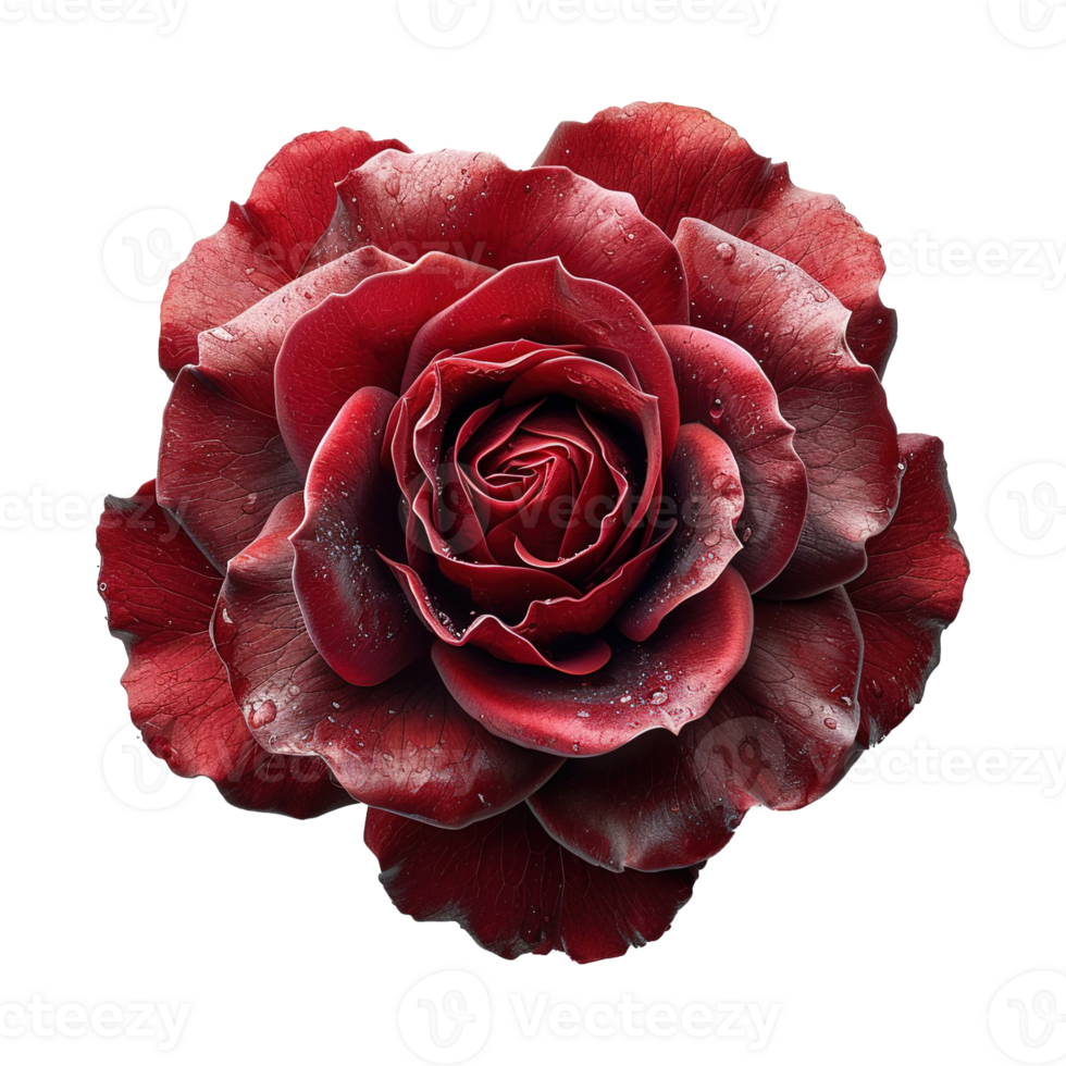 AI generated Red rose flower isolated on transparent background png
