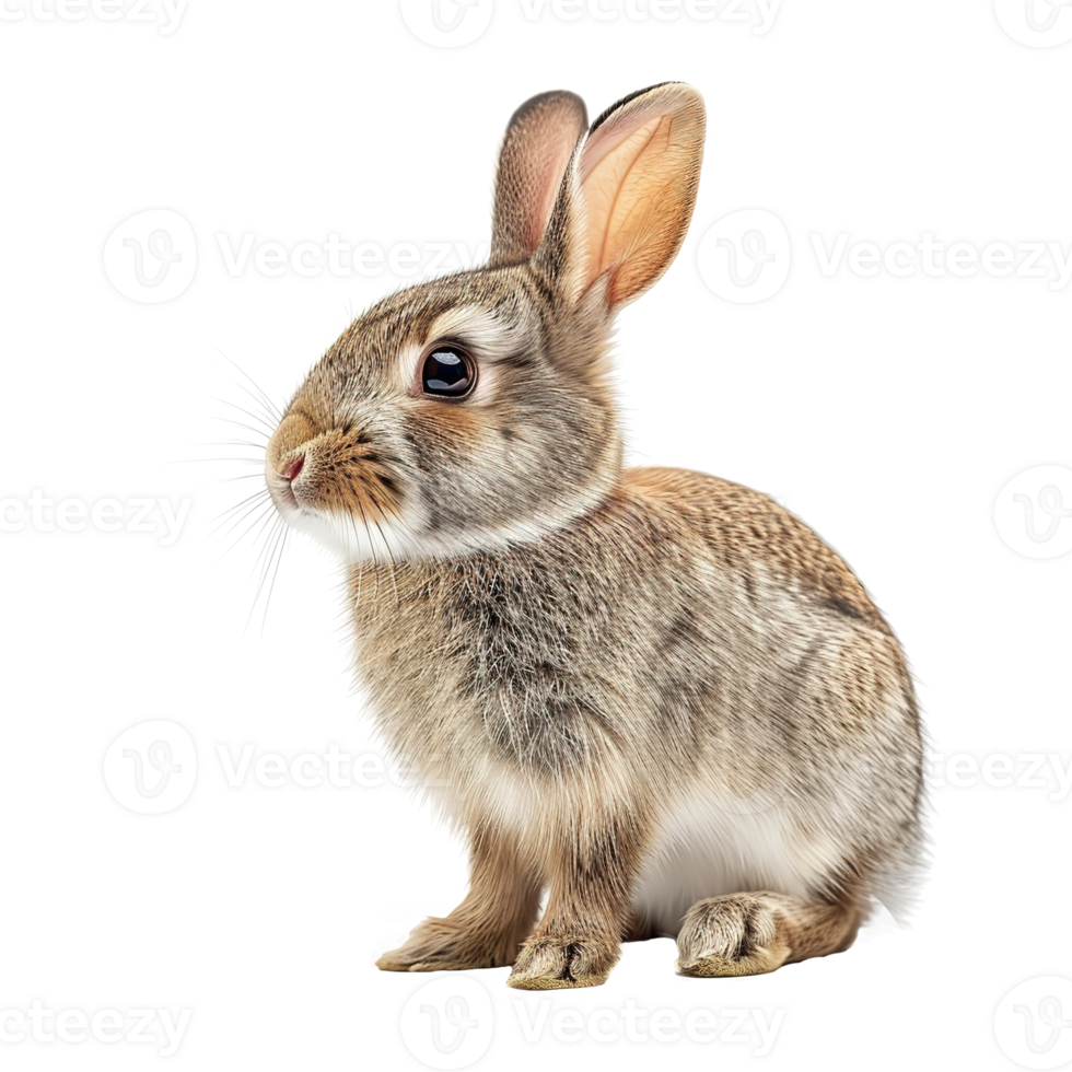 AI generated Cute rabbit isolated on transparent background png
