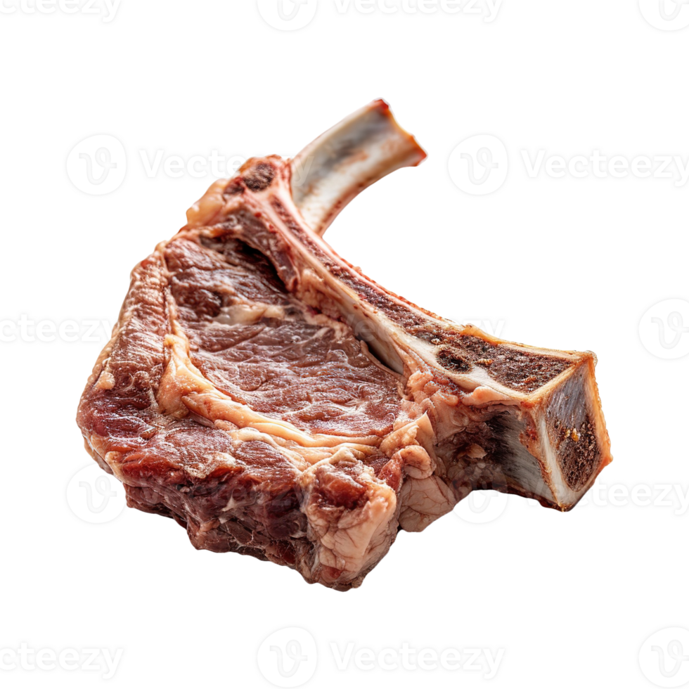 AI generated Raw lamb chop isolated on transparent background png
