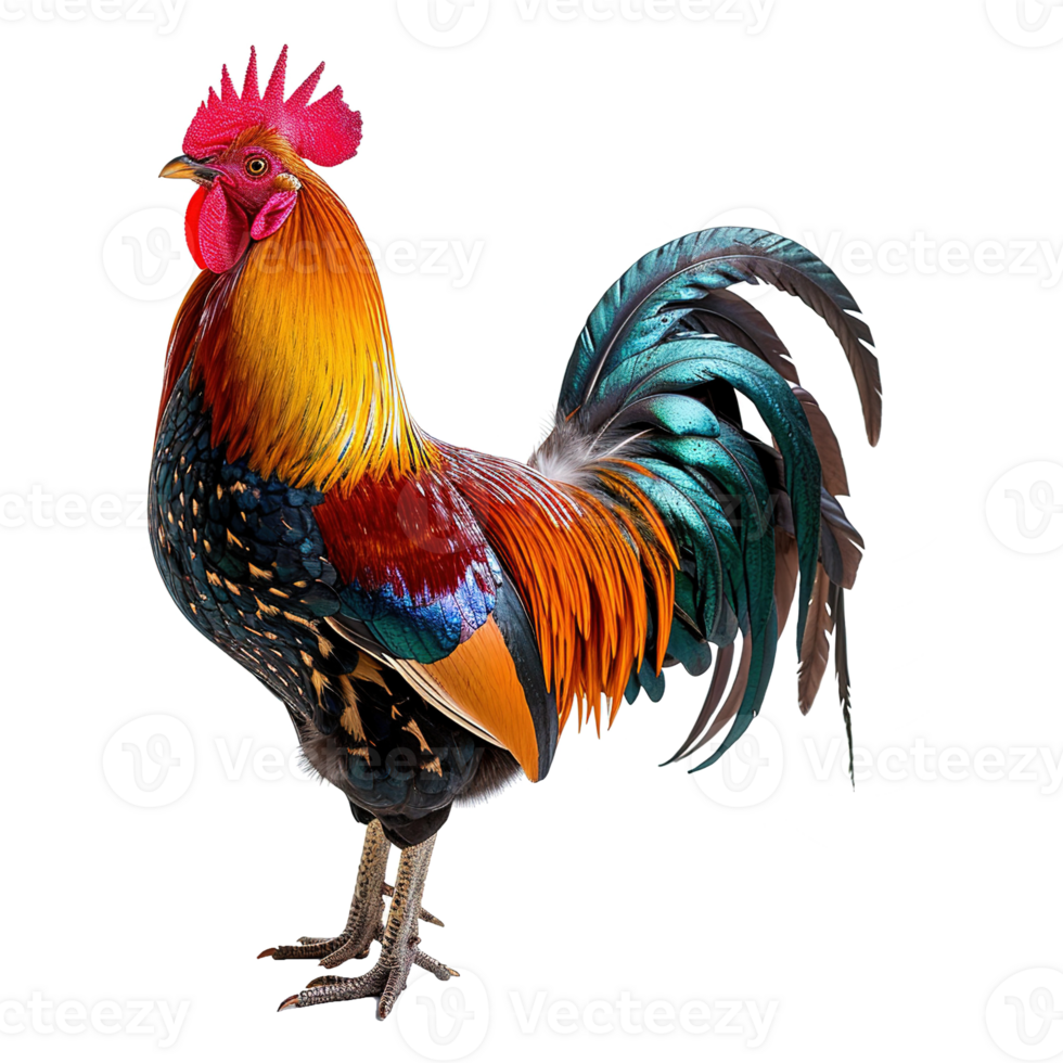 AI generated Rooster isolated on transparent background png