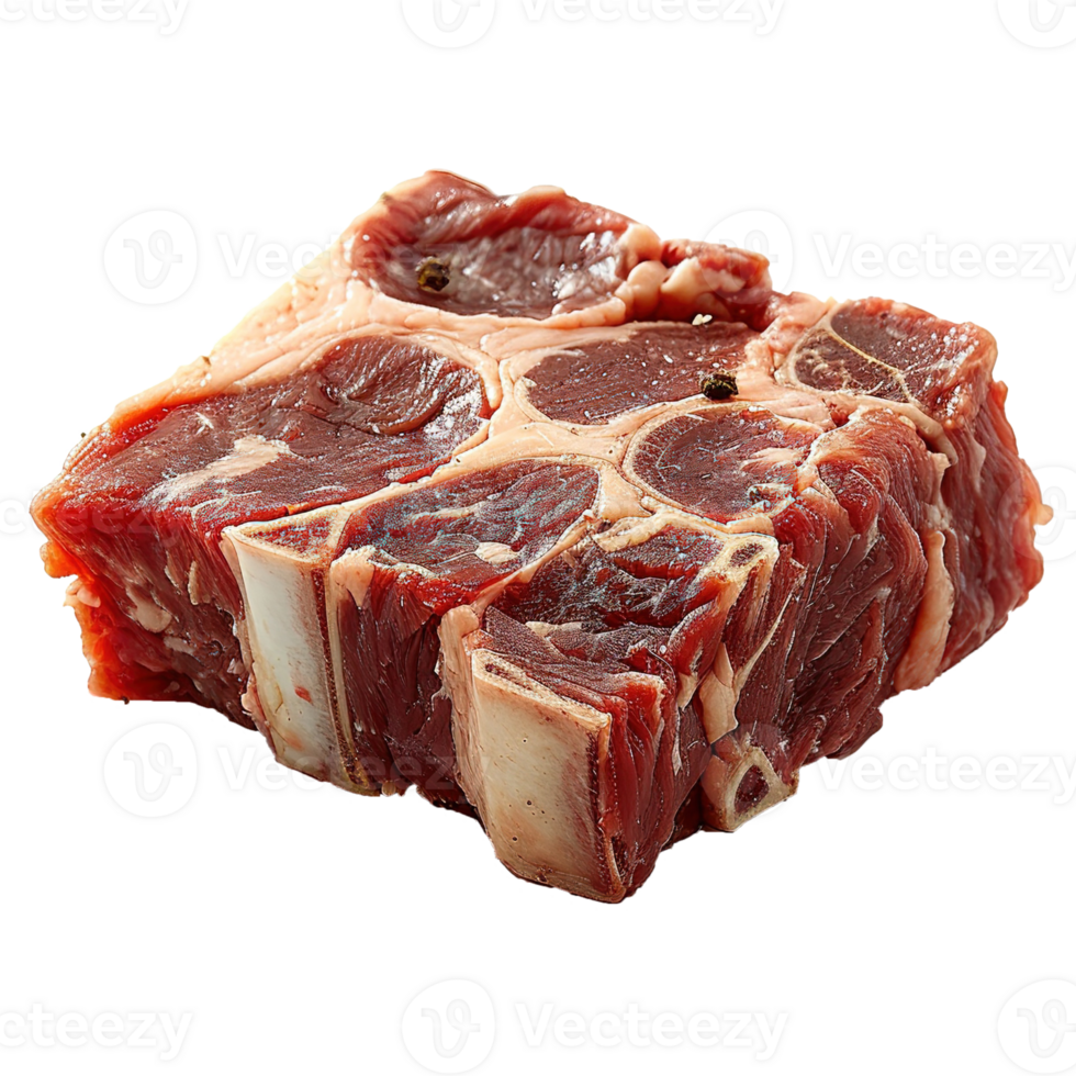 AI generated Raw lamb chop isolated on transparent background png
