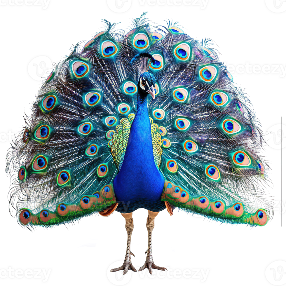 AI generated Peacock isolated on transparent background png