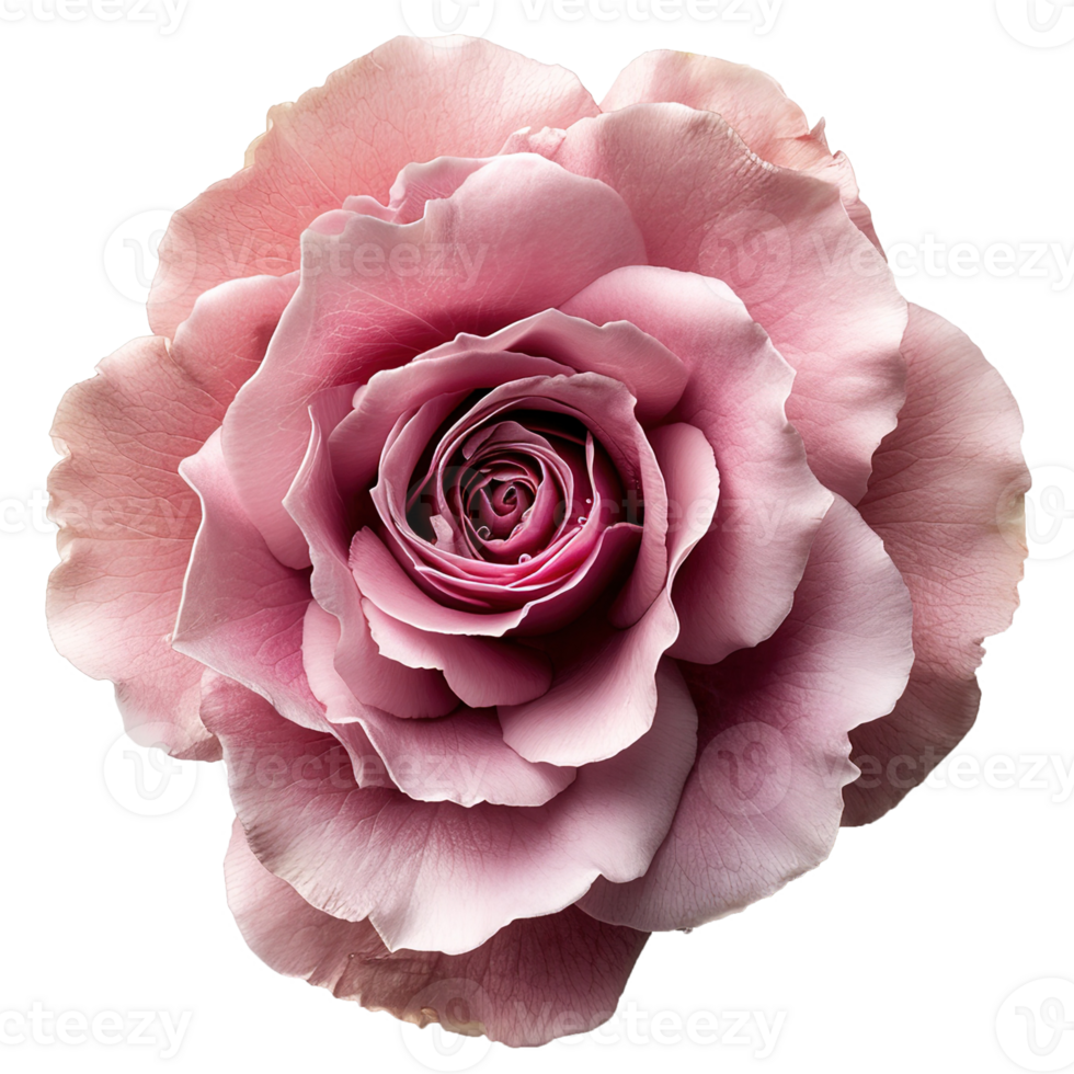AI generated Beautiful pink rose flower isolated on transparent background png