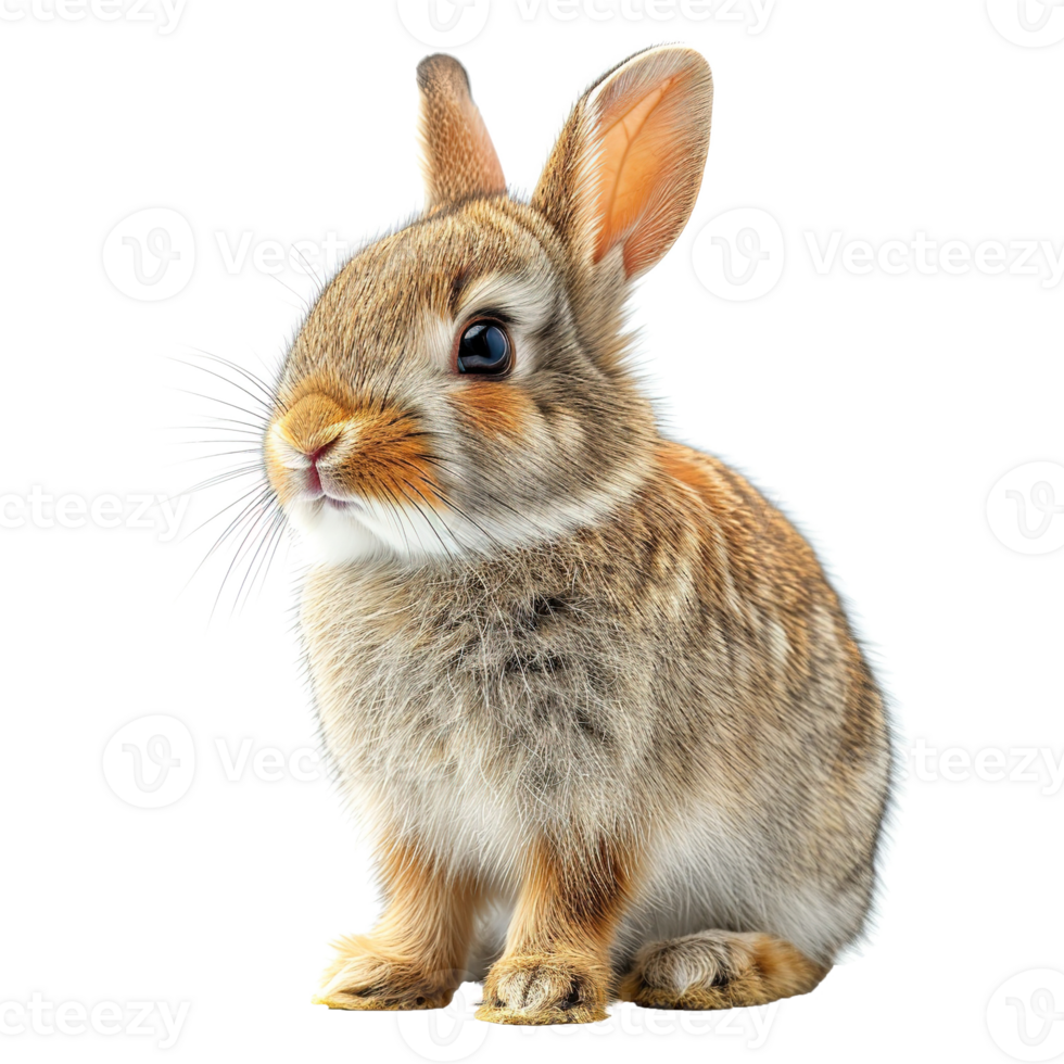 AI generated Cute rabbit isolated on transparent background png