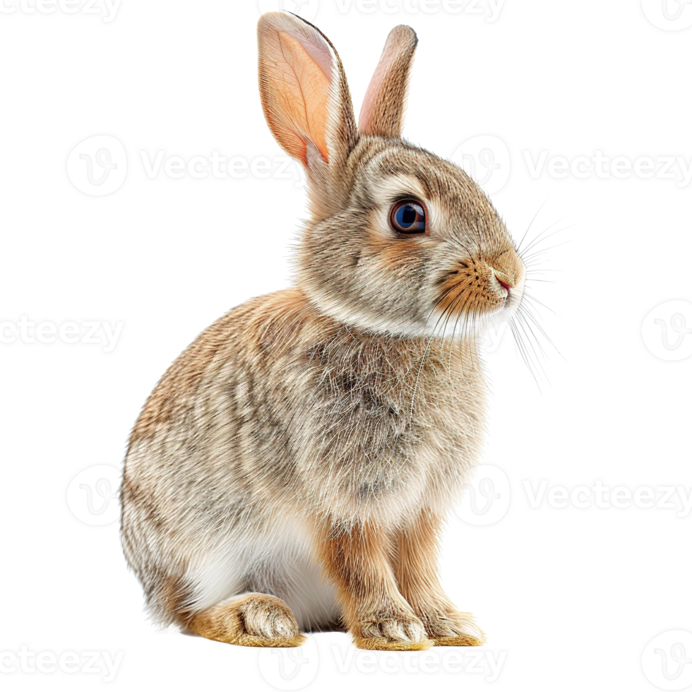 AI generated Cute rabbit isolated on transparent background png