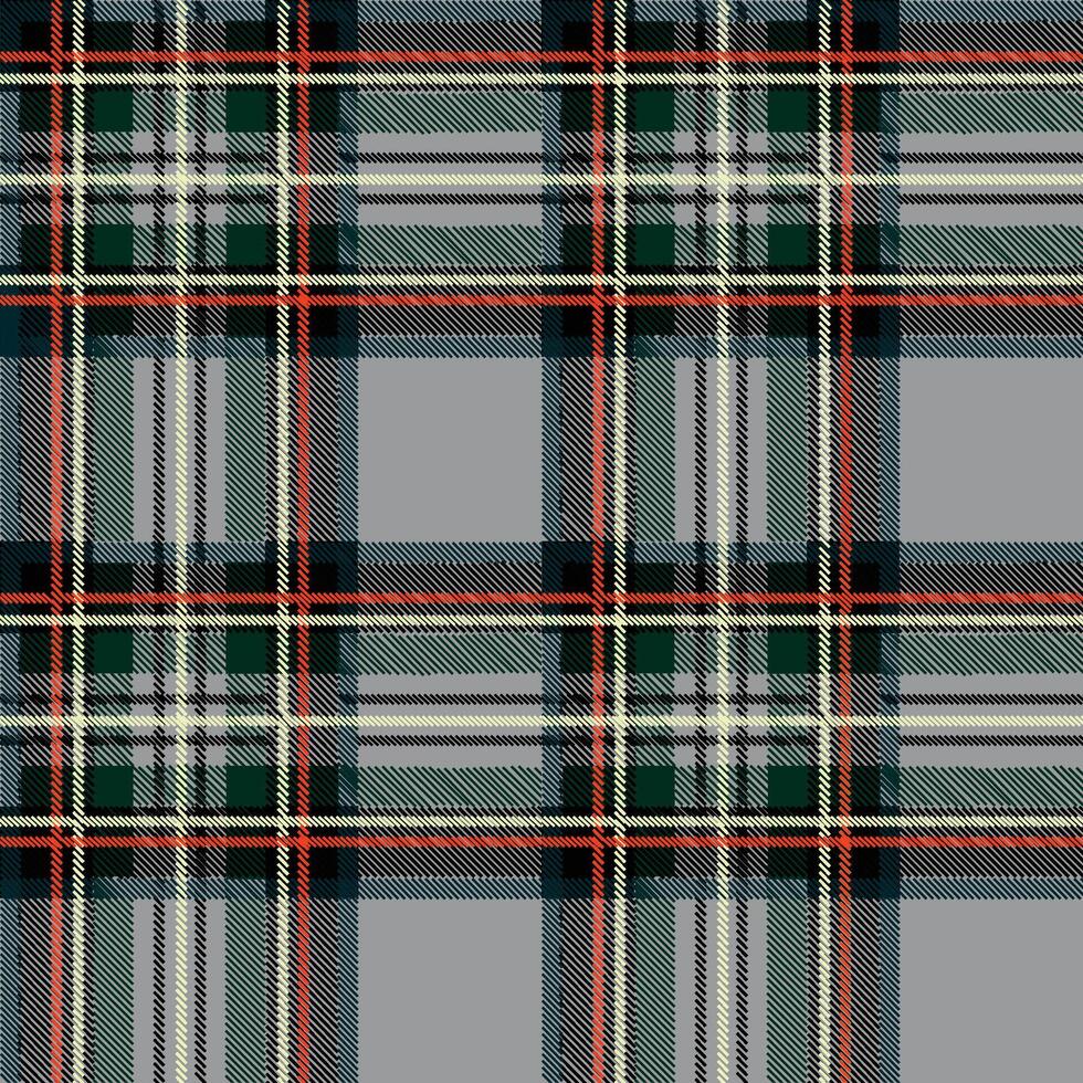 Checkered grey seamless tartan pattern in Scottish style vector