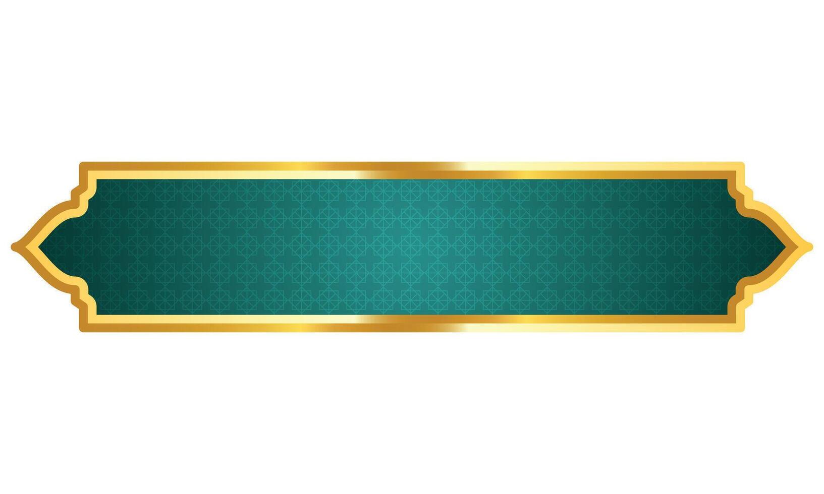 luxury arabic islamic text box title frame border set with floral ornamental mandala circle pattern illustration vector