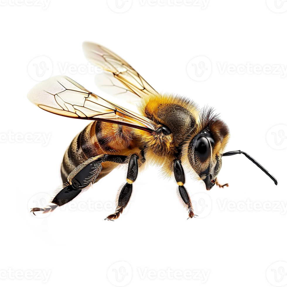 AI generated Honeybee isolated on transparent background png