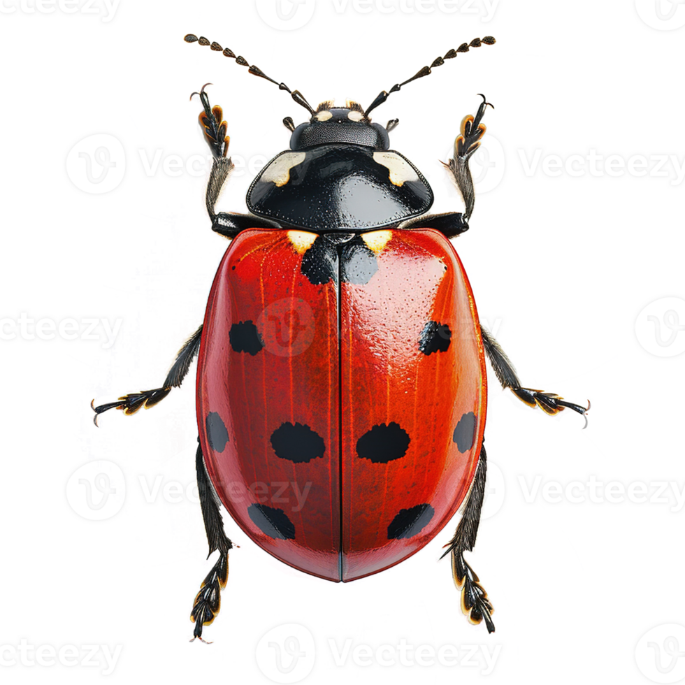 AI generated Ladybug isolated on transparent background png