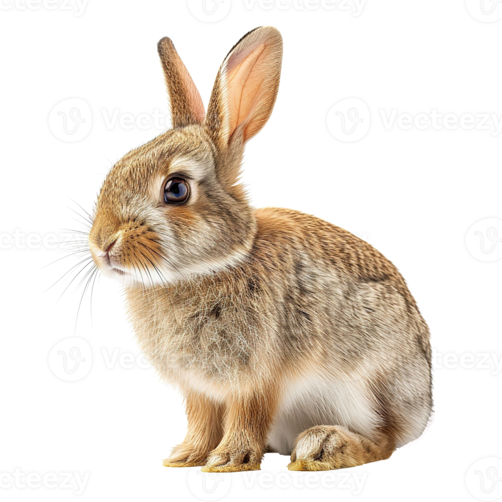 AI generated Cute rabbit isolated on transparent background png