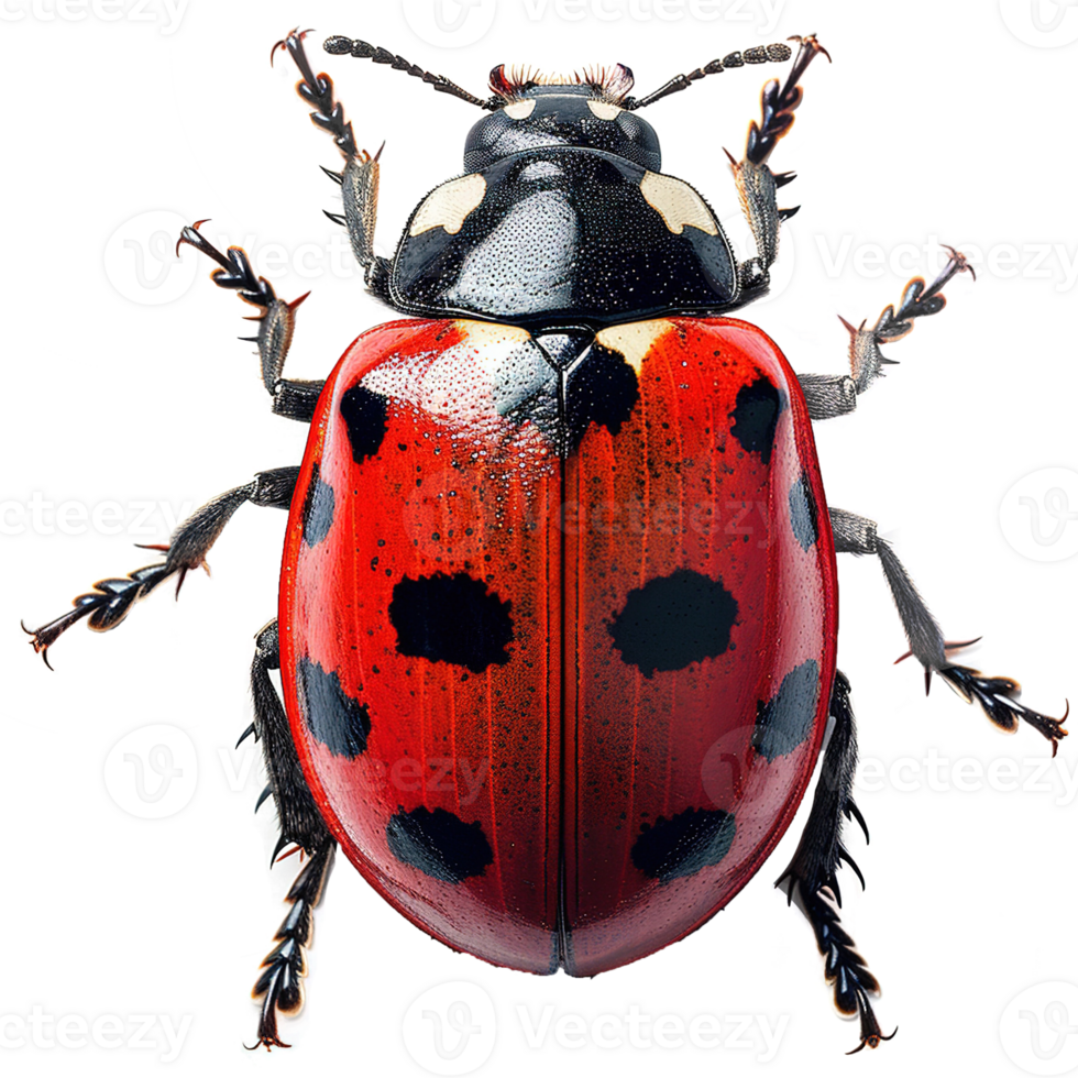 AI generated Ladybug isolated on transparent background png