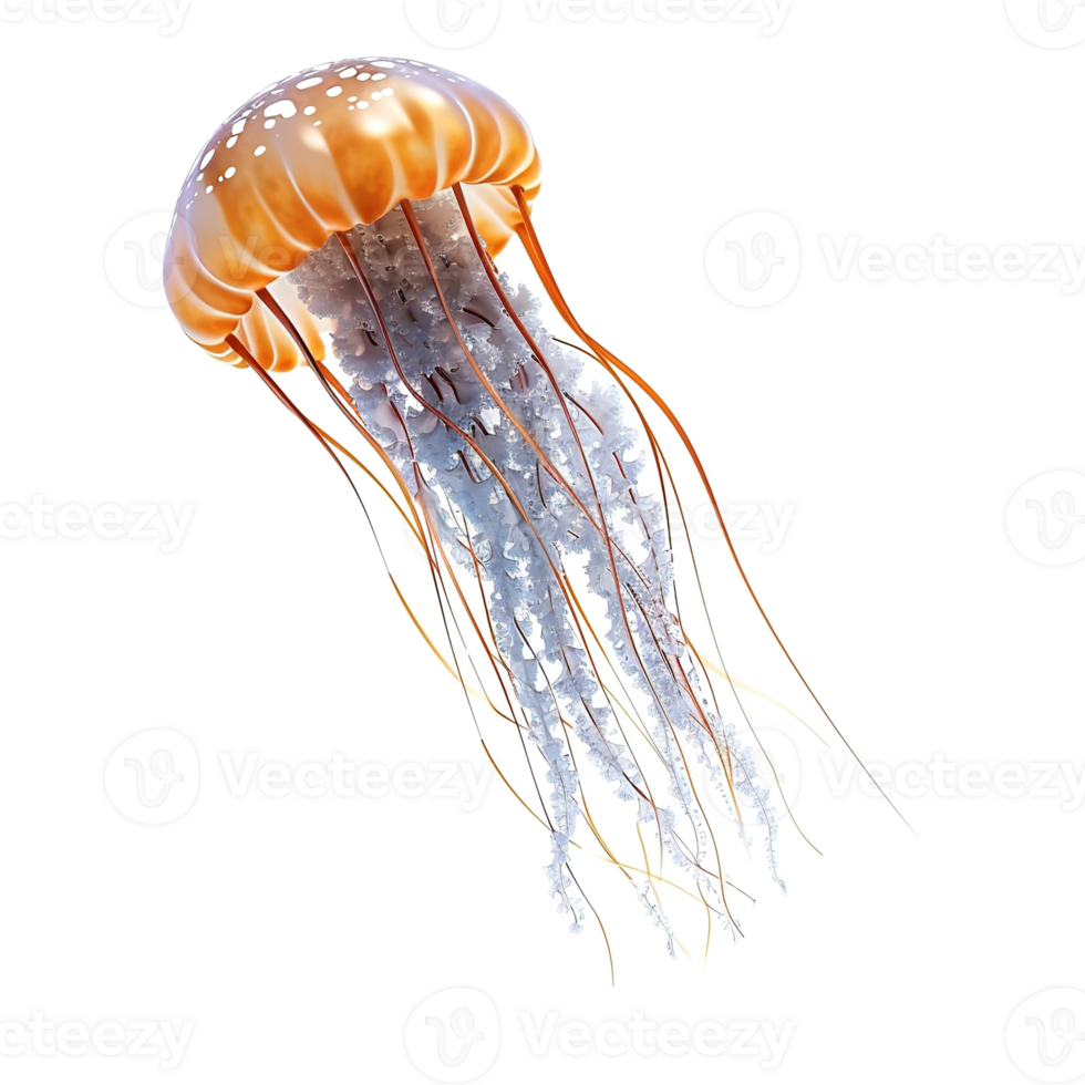 AI generated Jellyfish isolated on transparent background png