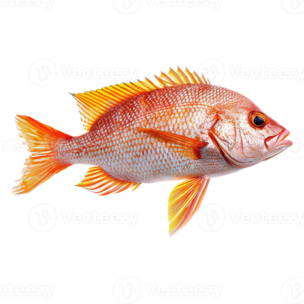 AI generated Red snapper fish isolated on transparent background png