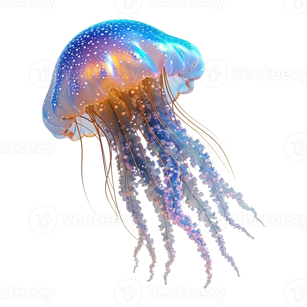 AI generated Jellyfish isolated on transparent background png
