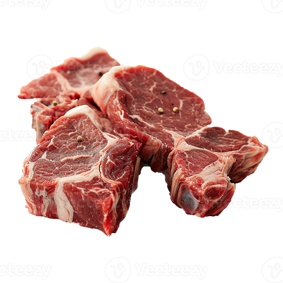 AI generated Raw lamb chop isolated on transparent background png