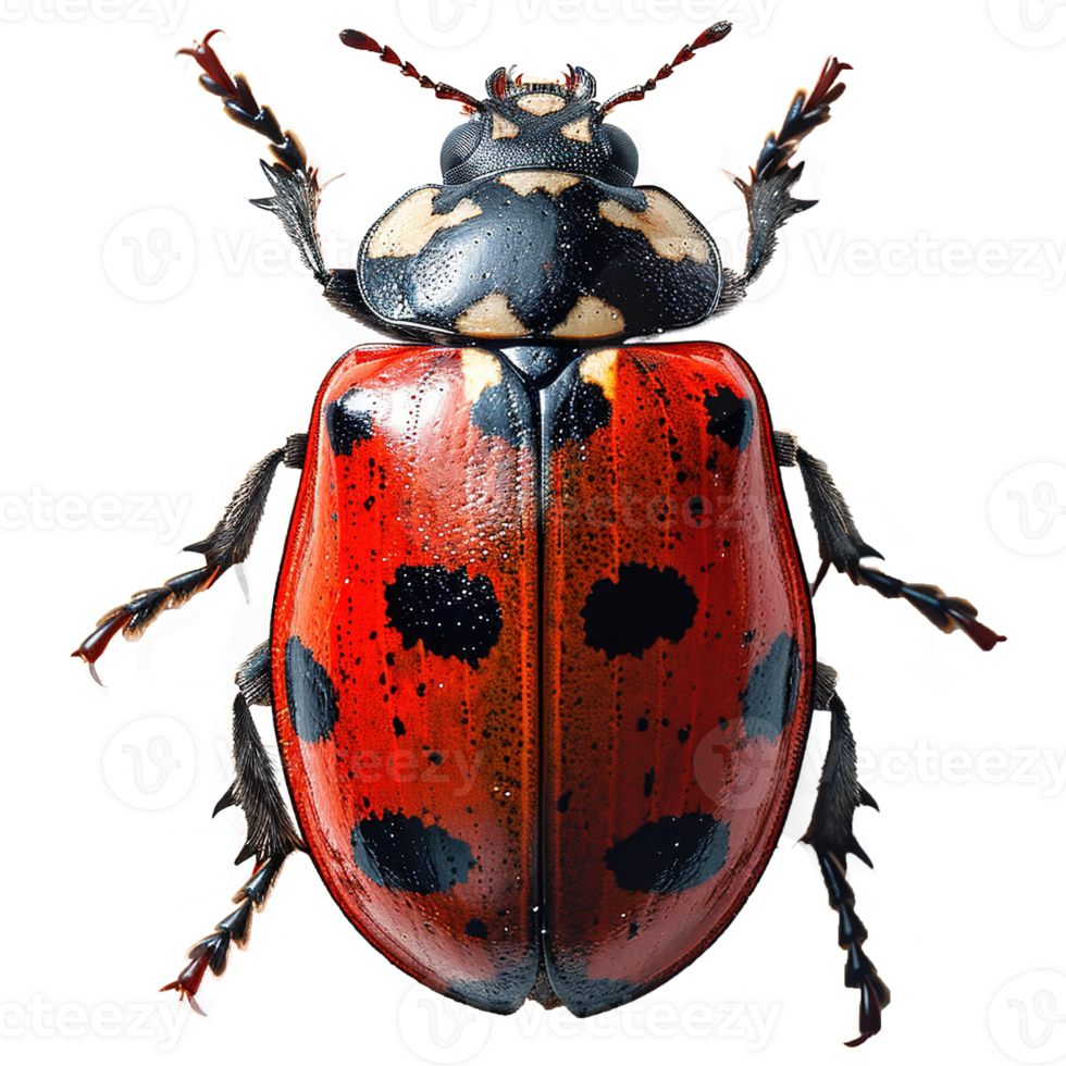 AI generated Ladybug isolated on transparent background png