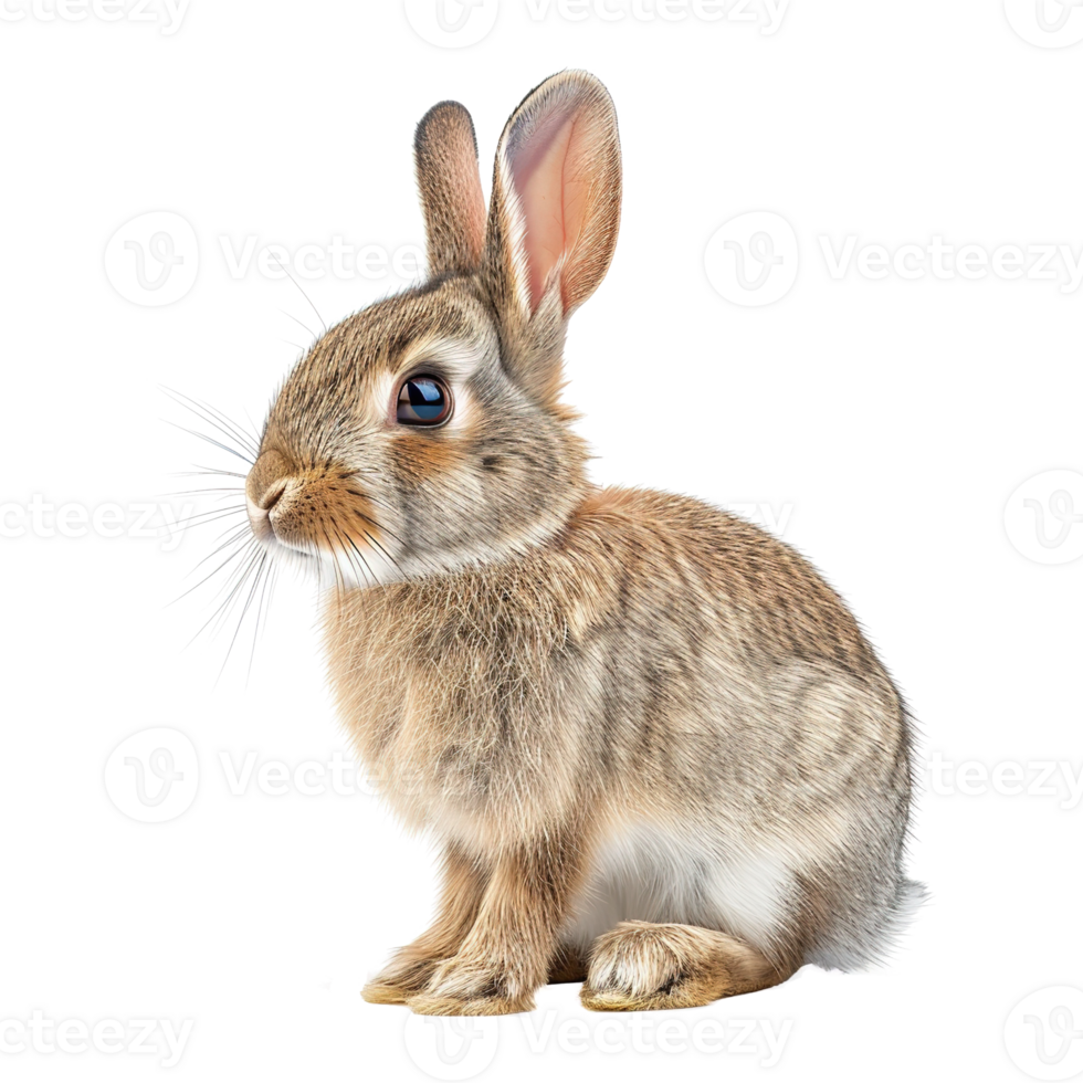 AI generated Cute rabbit isolated on transparent background png