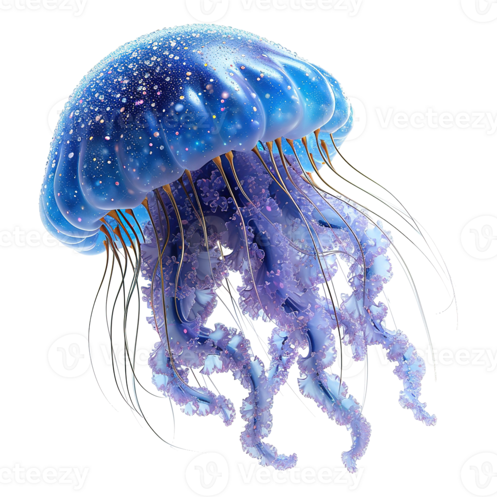 AI generated Jellyfish isolated on transparent background png