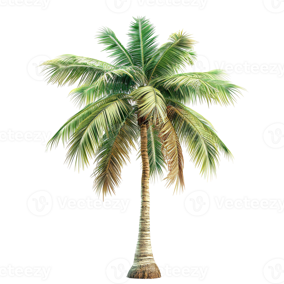 AI generated Coconut palm tree isolated on transparent background png