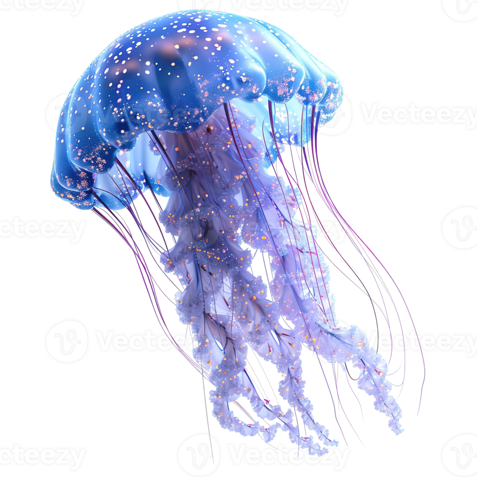 AI generated Jellyfish isolated on transparent background png