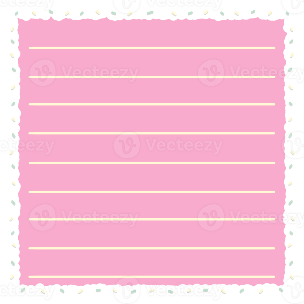 Memo sticky note notepad notebook paper office line planner diary journal sheet page book list business school office sprinkle cream cake png