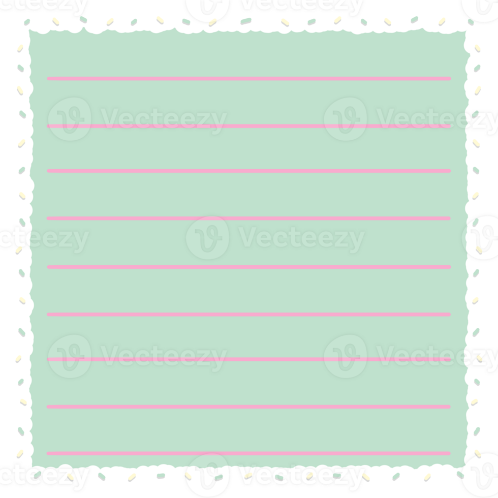 Memo sticky note notepad notebook paper office line planner diary journal sheet page book list business school office sprinkle cream cake png