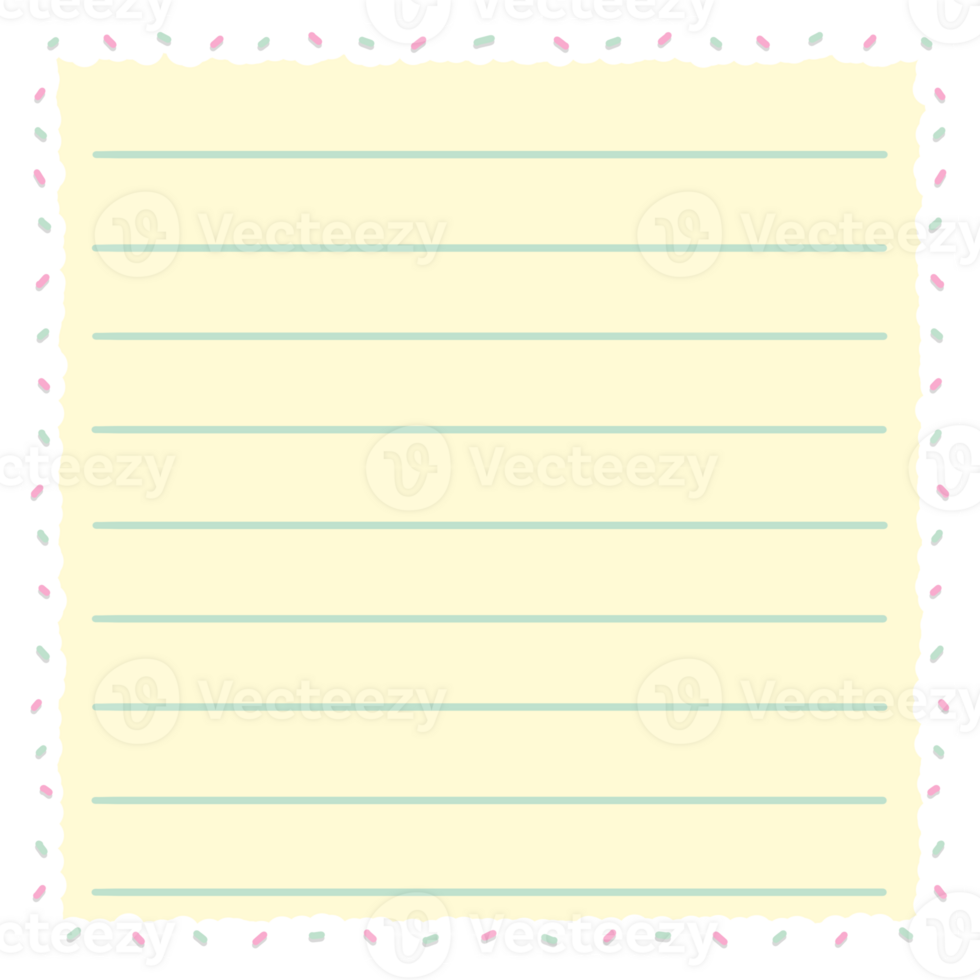 Memo sticky note notepad notebook paper office line planner diary journal sheet page book list business school office sprinkle cream cake png