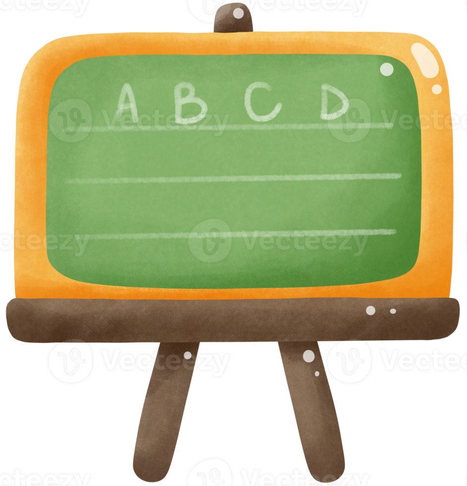 Chalkboard with wooden stand png