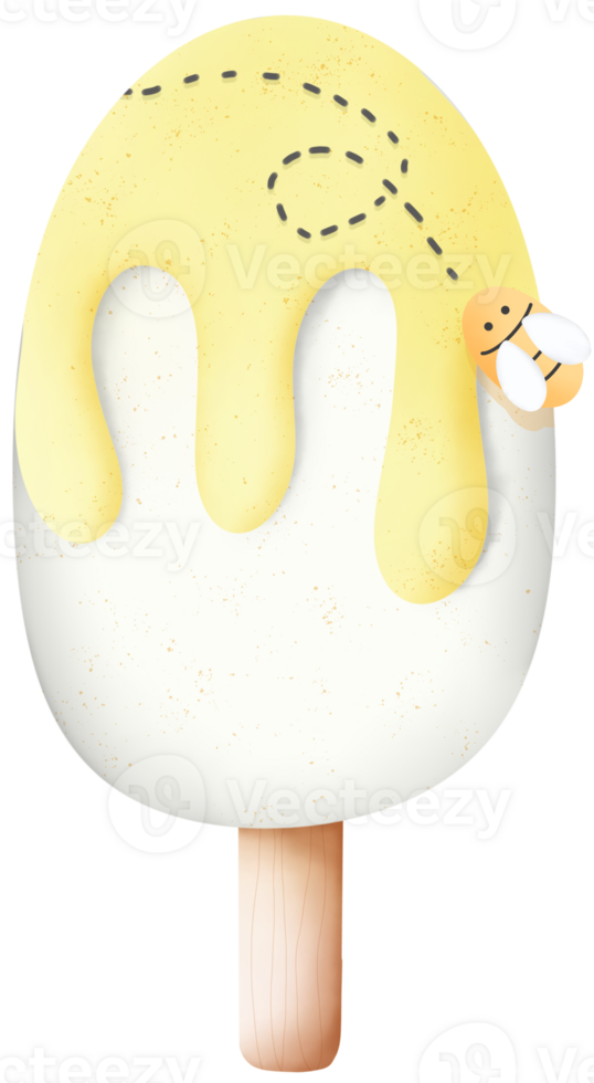 Honey flavored ice cream png