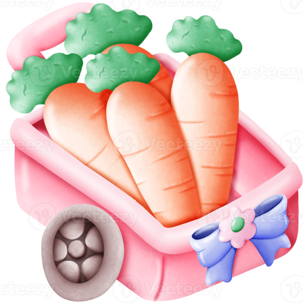 Carrots in the shopping cart png