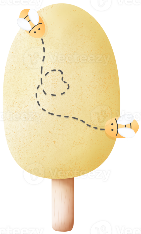 Honey flavored ice cream png