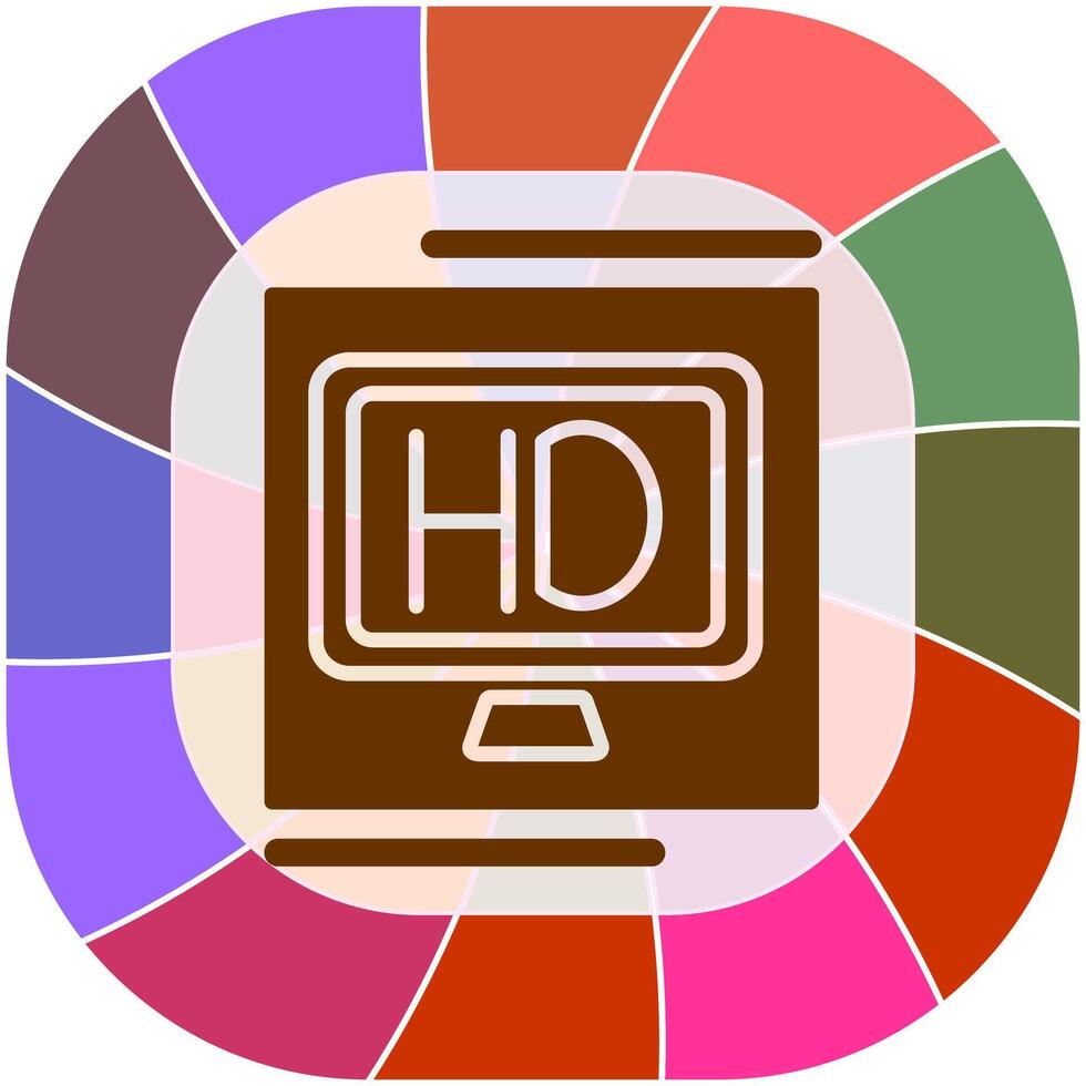 hd calidad vector icono