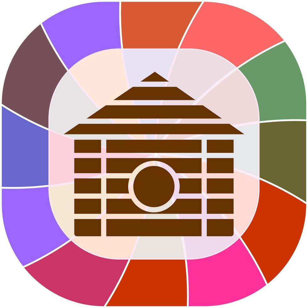 Wood Cabin Vector Icon