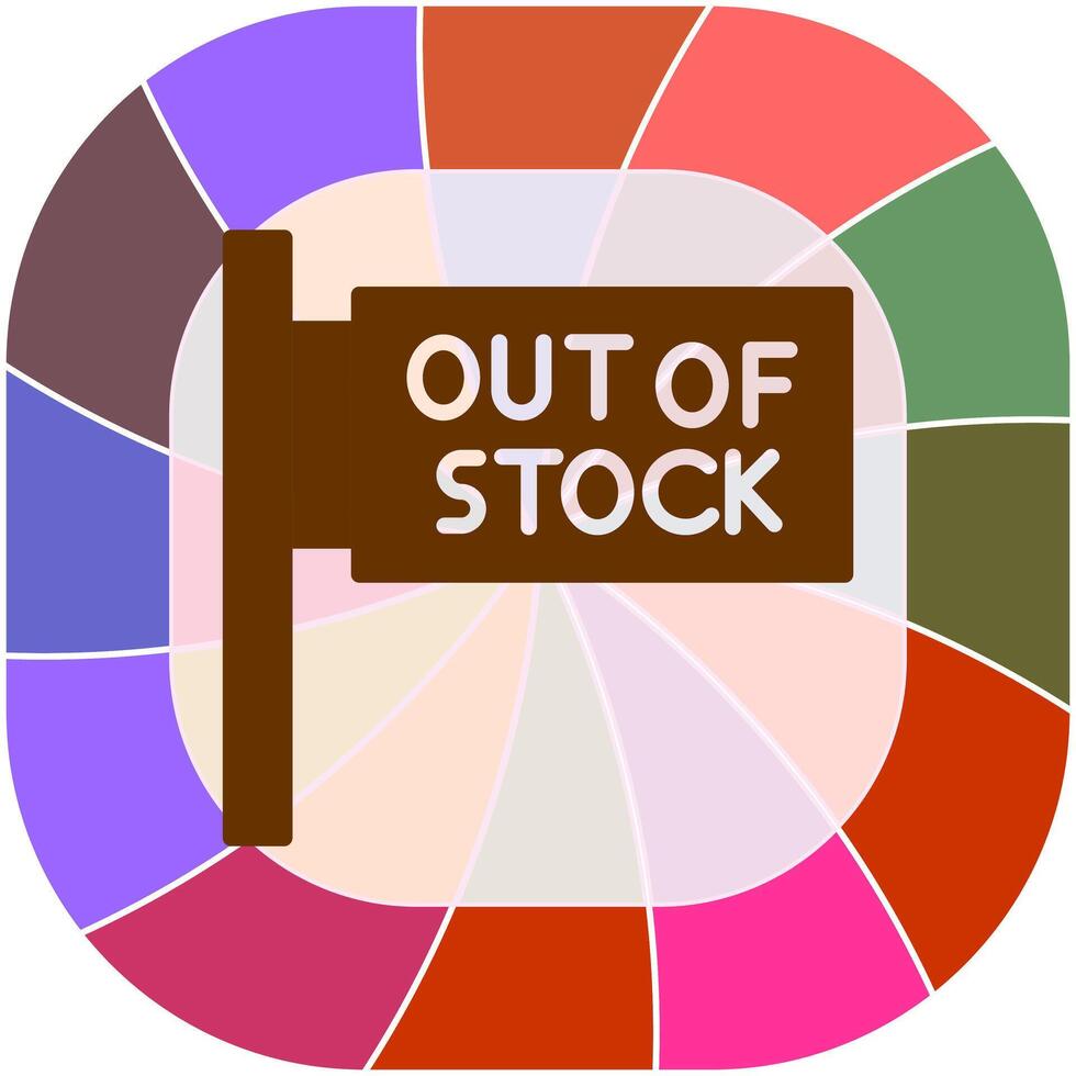 fuera de stock vector icono