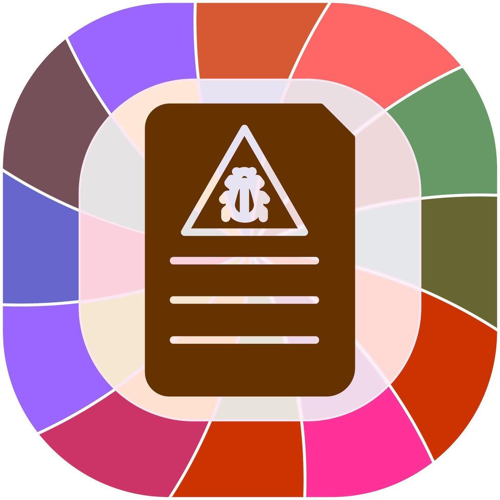 Bug Document Vector Icon