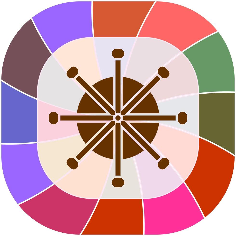 Ship Wheel Vector Icon