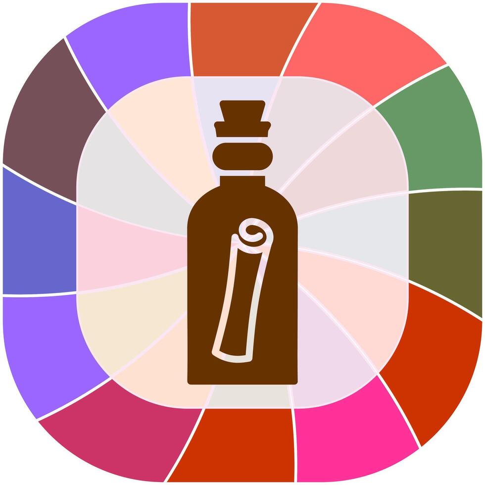 Scroll in Bottle Vector Icon