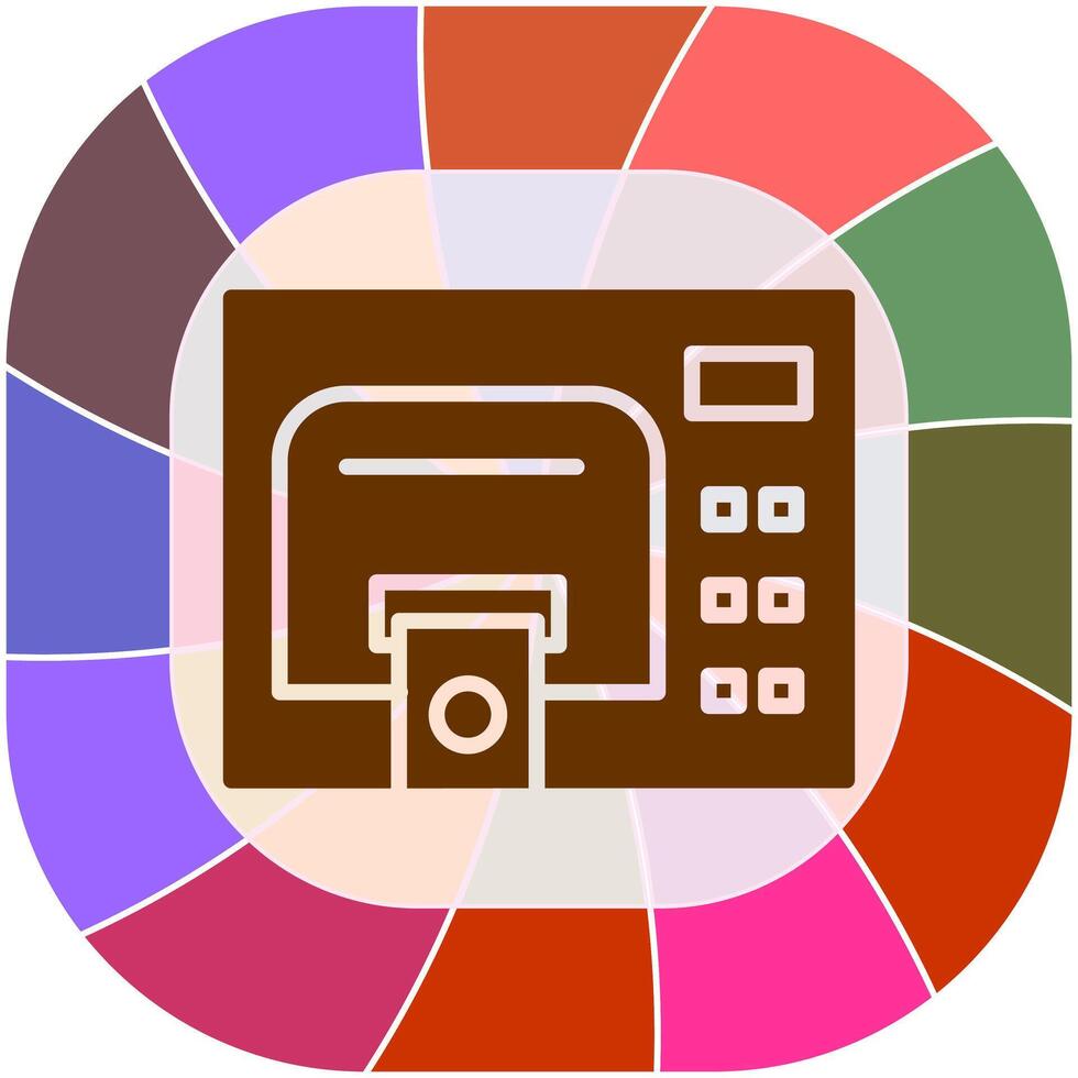 icono de vector de servicio de cajero automático