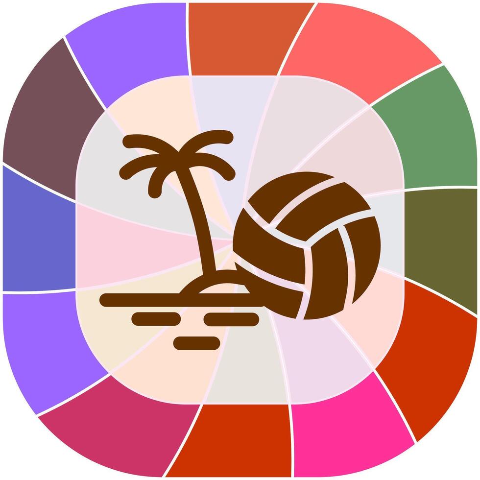 Beach Volleyball Vector Icon