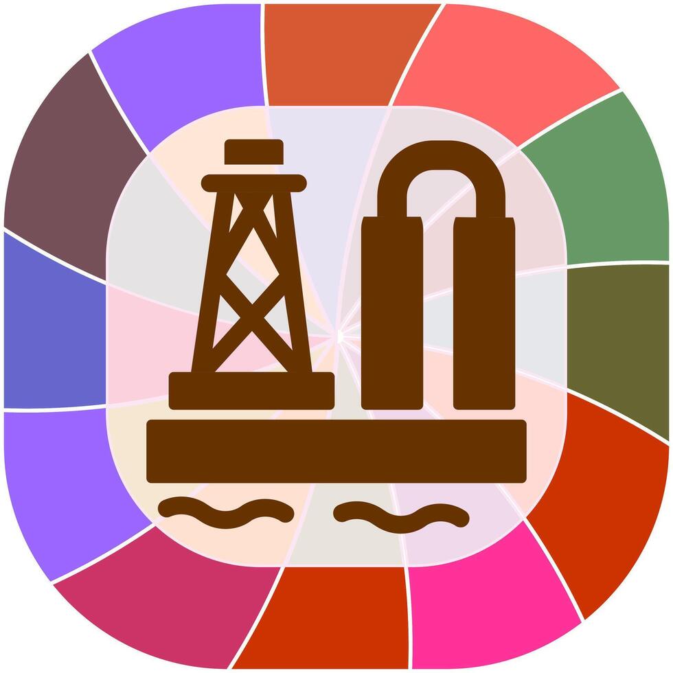 Oil Platform Vector Icon