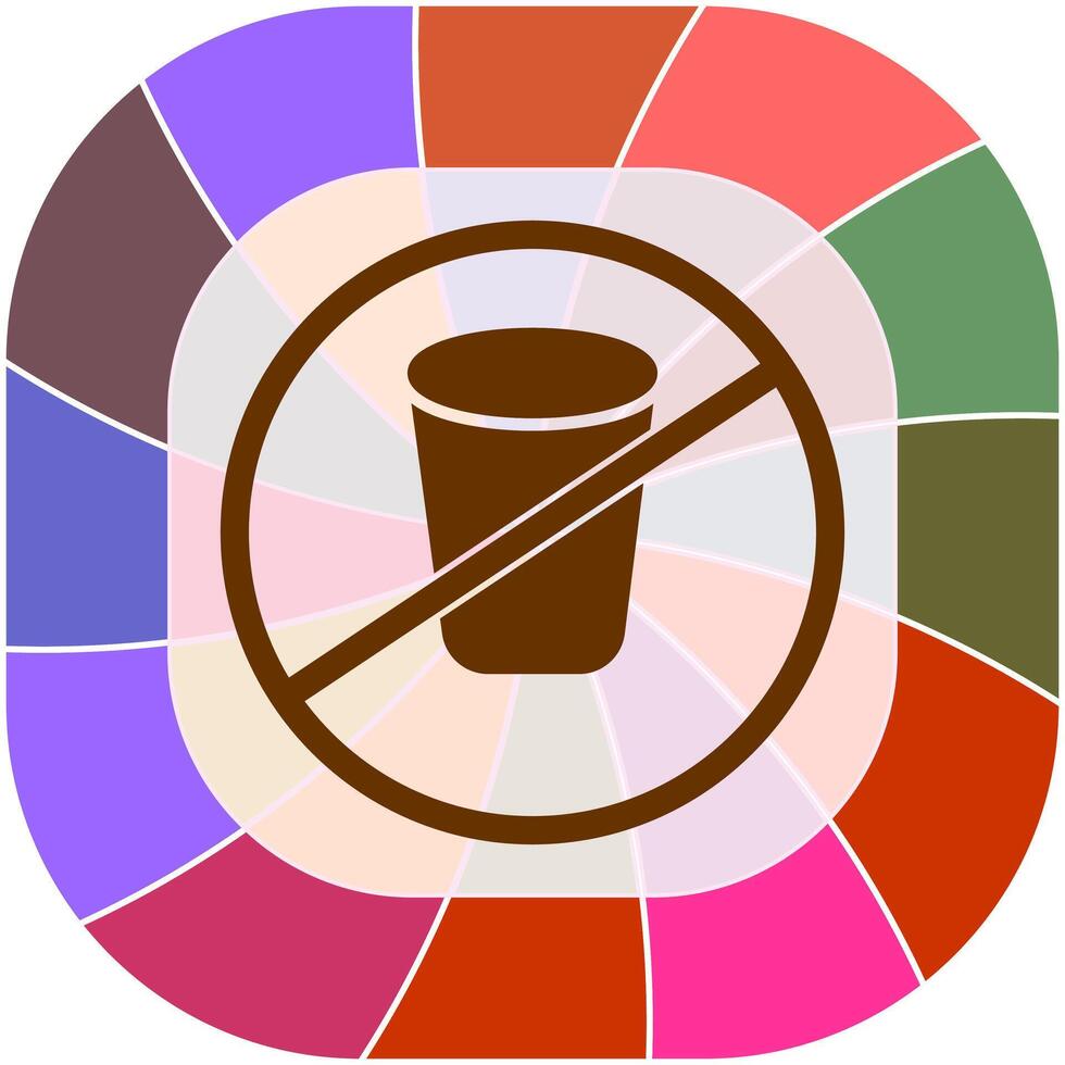 No Drinks Vector Icon