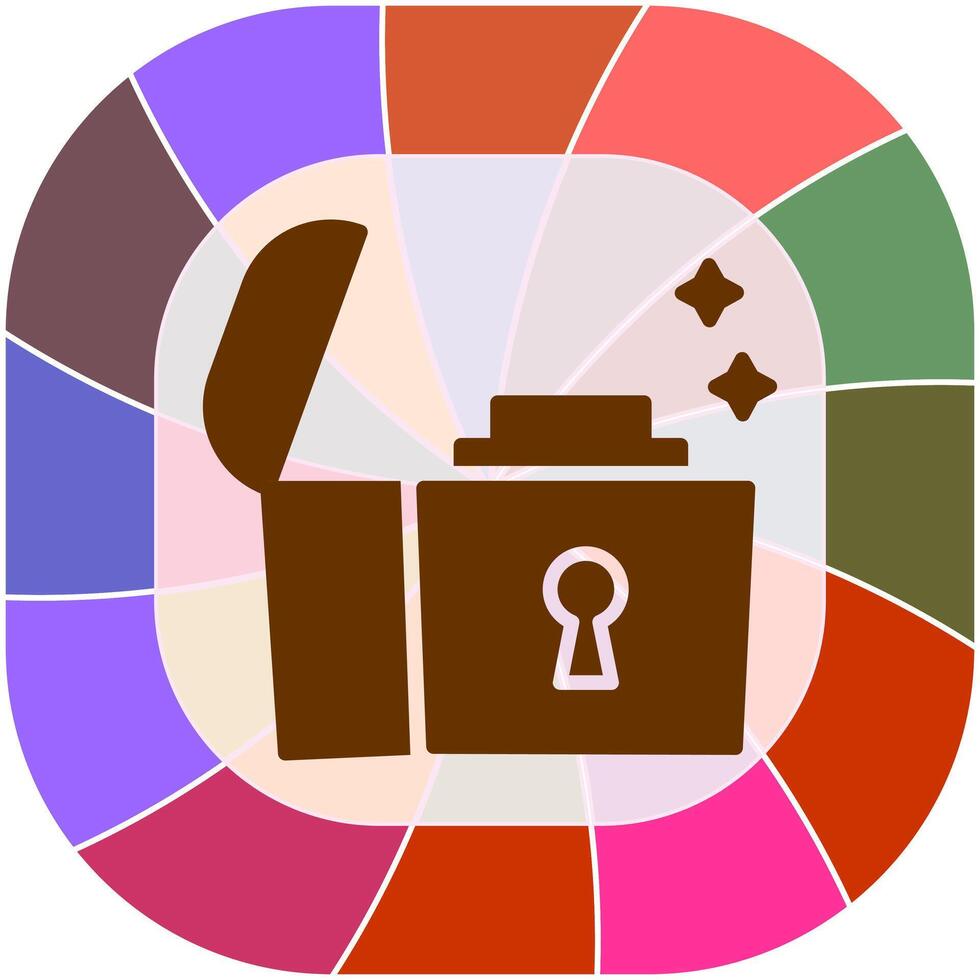 Open Treasure Box Vector Icon