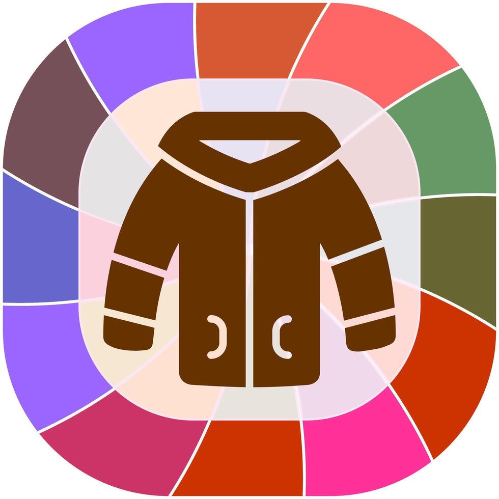 icono de vector de chaqueta de invierno