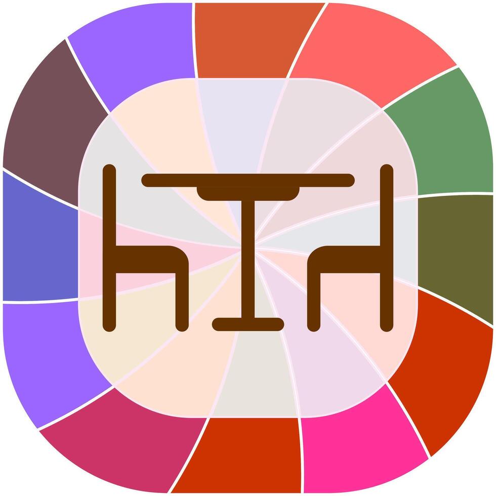 Lunch Table Vector Icon