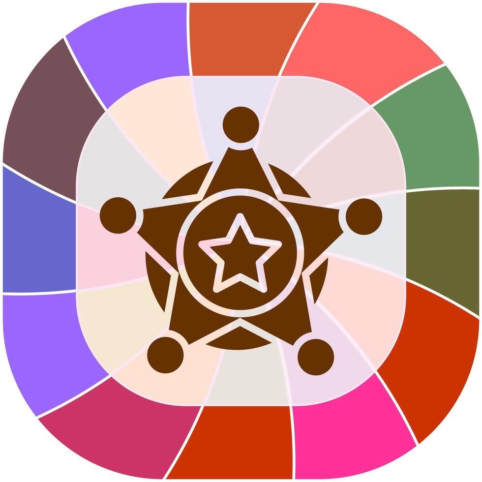 Sheriff Badge Vector Icon