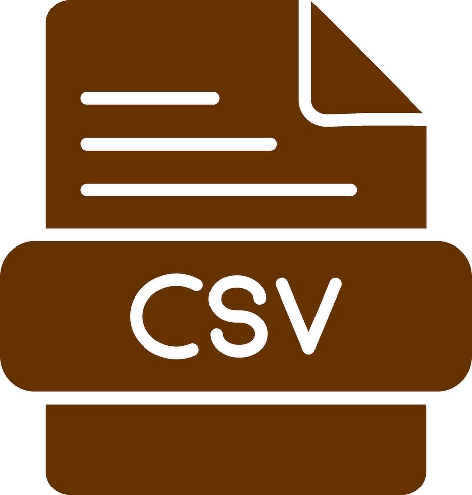 icono de vector csv