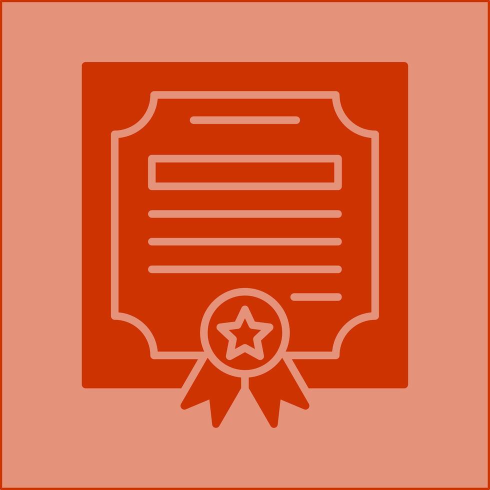 icono de vector de certificado